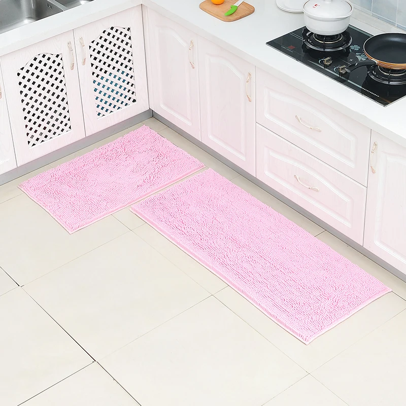 Factory direct Fluffy 2 Piece Set Area Anti Fatigue 100% Polyester Kitchen Carpet