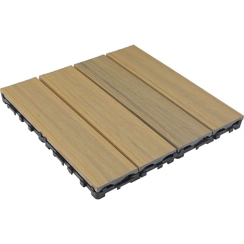WPC CO-Extrudsion Tiles Eco-Friendly Solid Interlock Floor Wood Plastic Composite Decking Outdoor DIY Floor