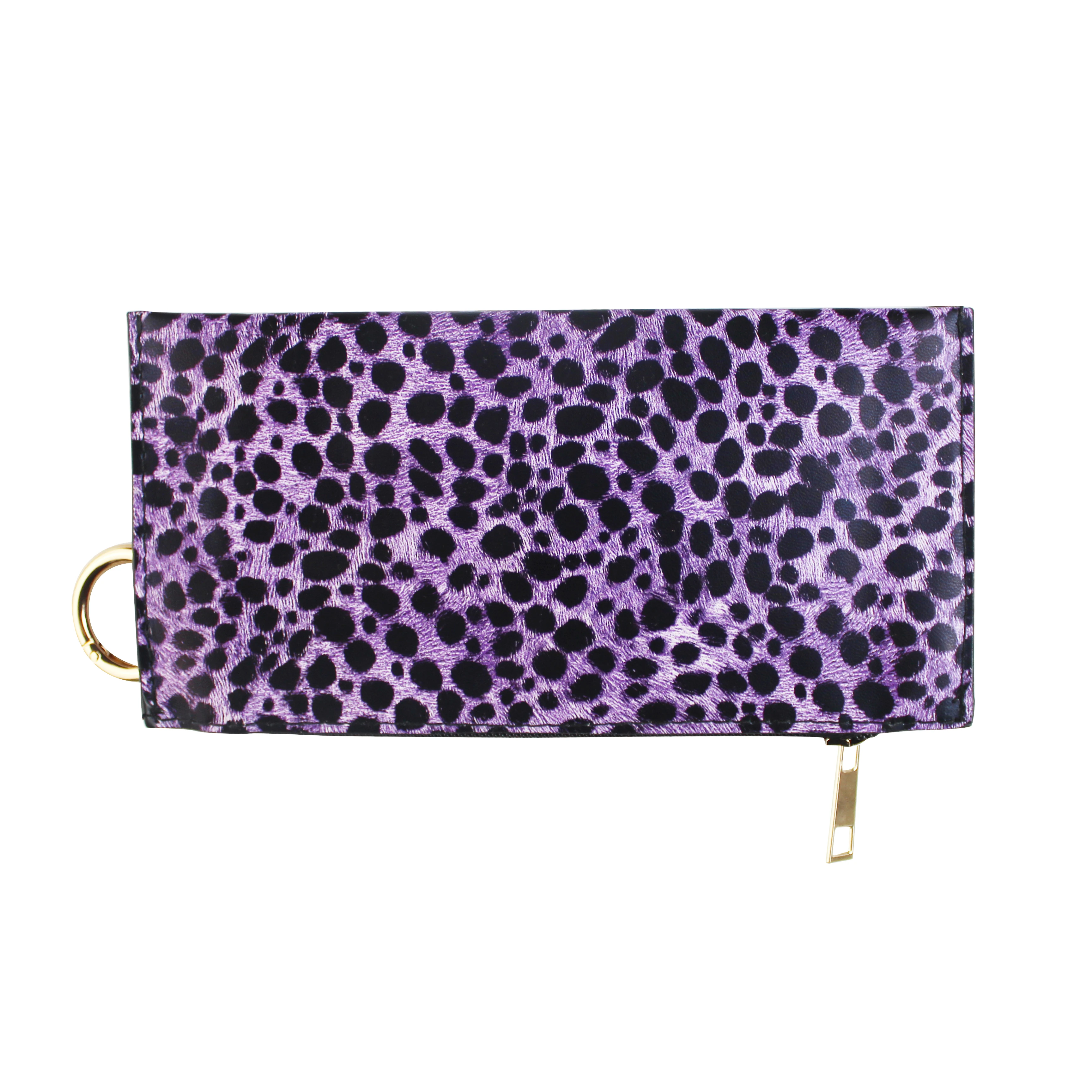 Colorful Bracelet Bag Leather Rainbow Flower Pattern Wallet for women