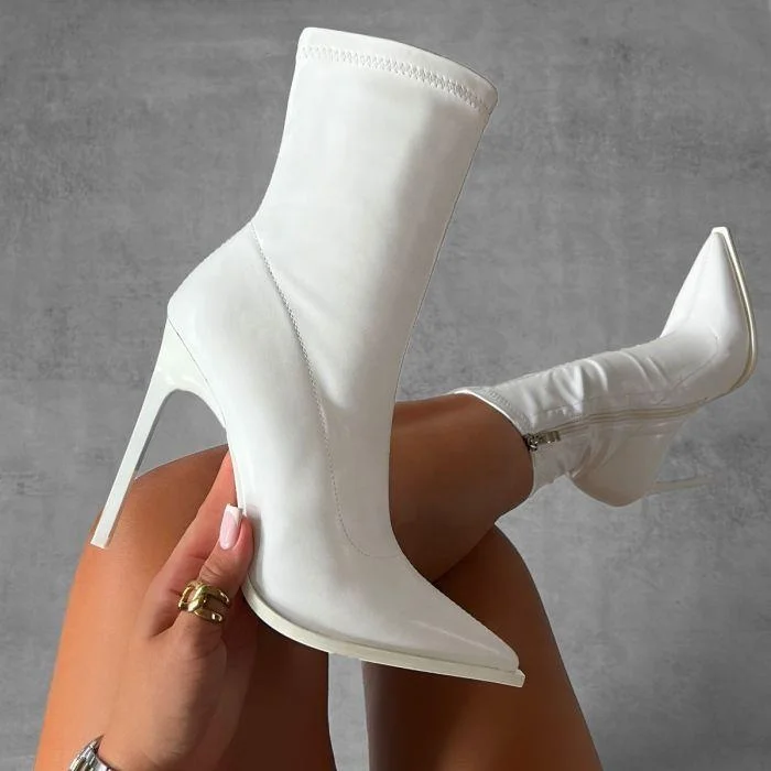 pointed  toe stiletto lycra dress  ankle boots  for women and  laddies women ankle boots