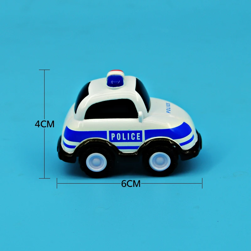 Toy car children alloy material police car model cartoon toy car four-wheeled ambulance sample processing