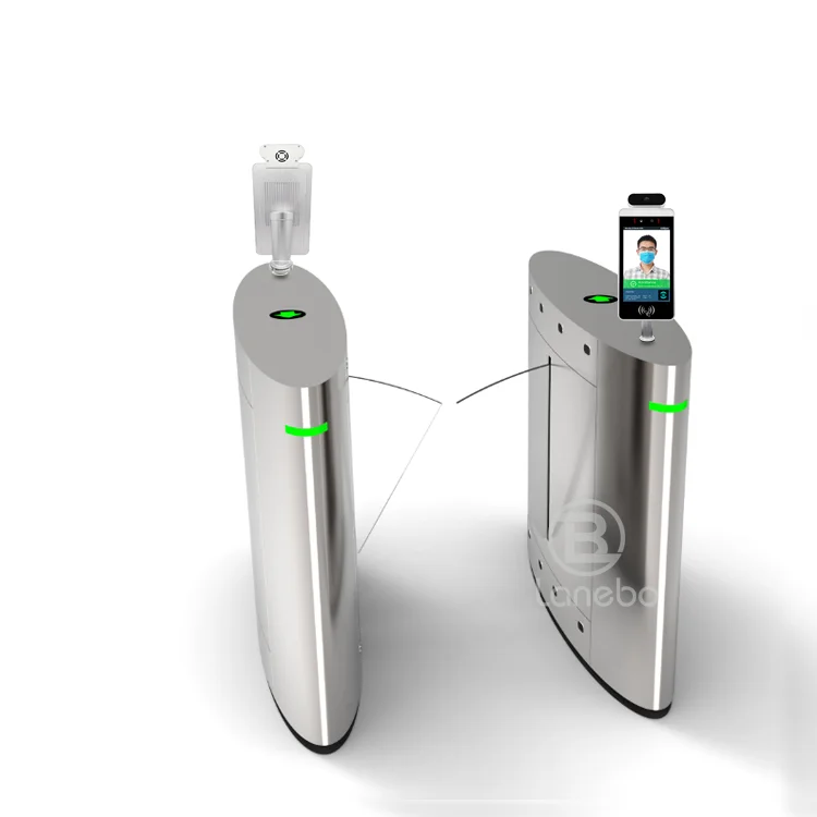 motor simple y doble motor torniquete de acceso peatonal flap barrier para multiples carriles en estaciones de autobuses