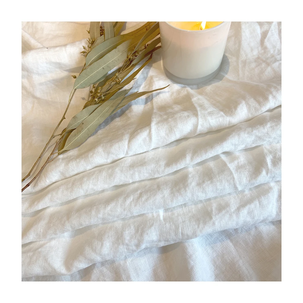 LZ 100% european french flax men women baby clothes fabric stone washed pure linen fabric clothes