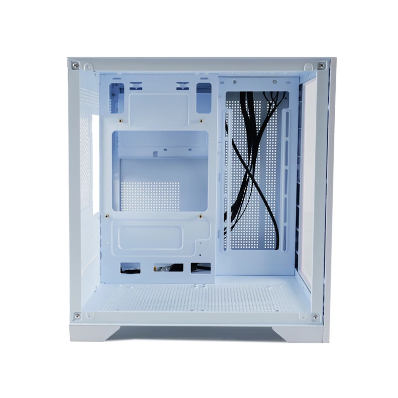 Choiyan Newest Gaming PC Case Aluminum ATX/M-ATX/ITX Desktop Computer Cases with Fan Cooler Audio Front Port and USB 3.0