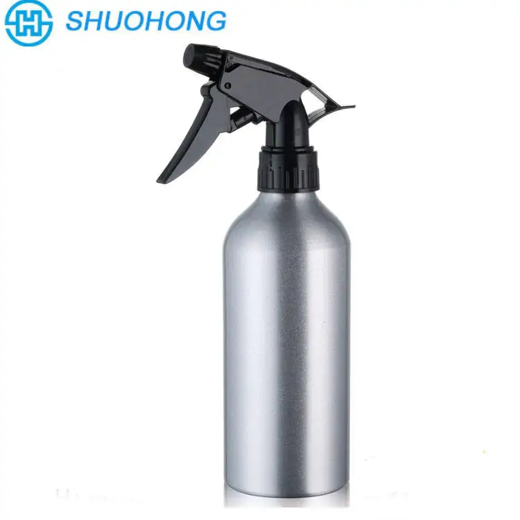 customized  blue  500ml 600ml metal  bottle aluminum trigger spray bottle
