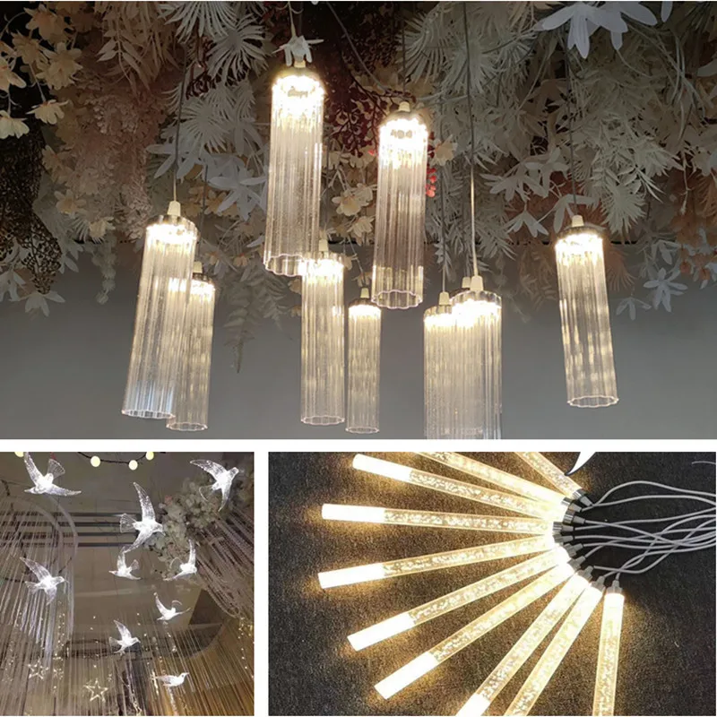 High Quality 10-Piece Wedding Ceiling Luminous Lamp Plastic Decor Stage Restaurant Shopping Mall Window