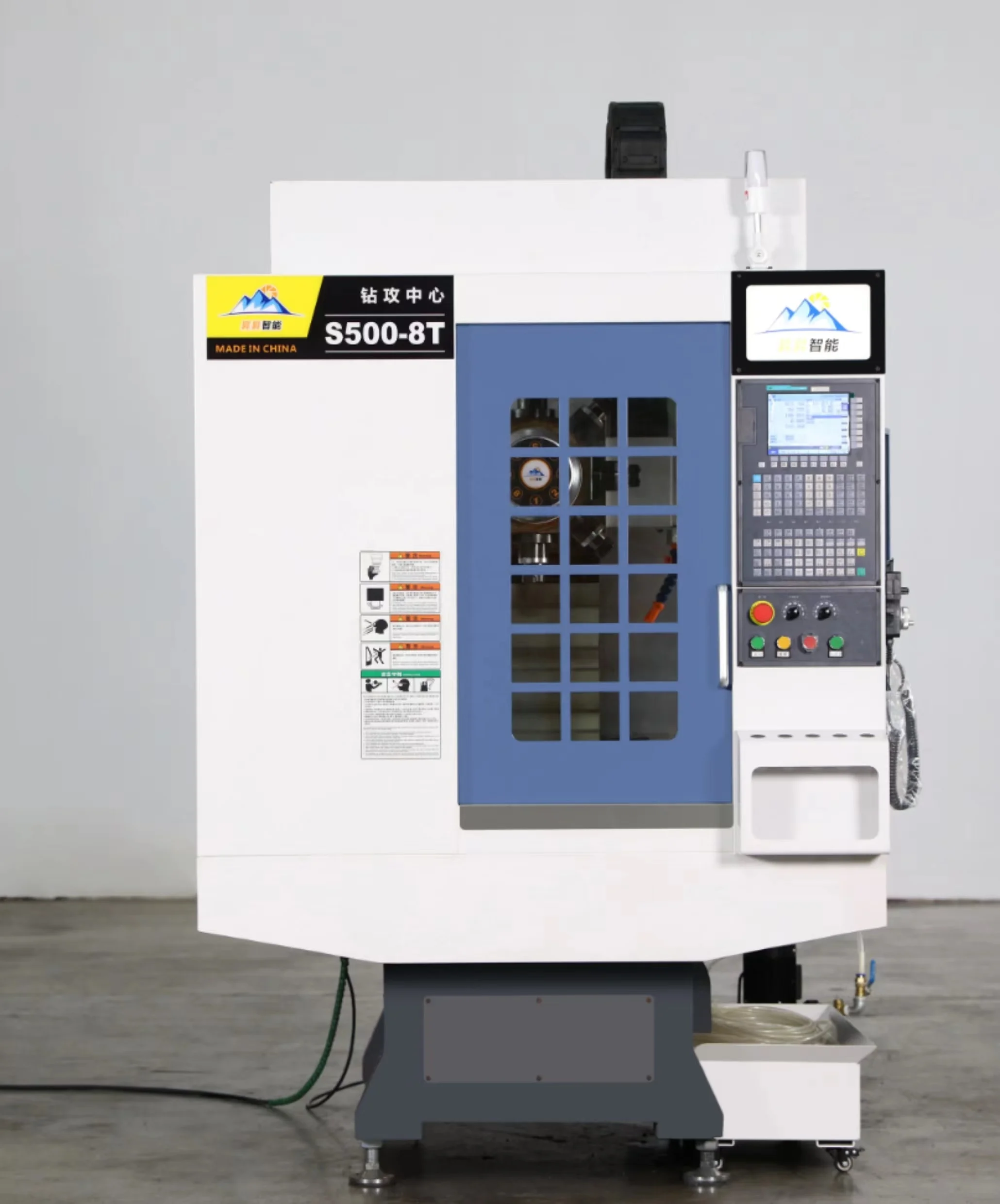 8-Axis Vertical 220V CNC Machining Center Milling Boring Drilling Tapping Machine PLC Core Metal Processing Engine Core