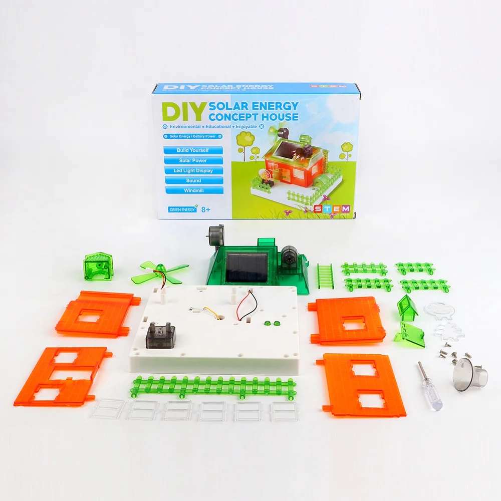 
Solar energy concept house educational toys DIY learning science kit creation STEM house toy for kids&Teens  (62185190560)