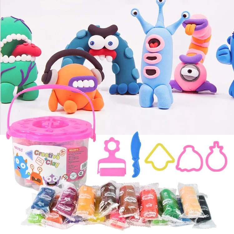 Akiaco super Soft Clay 100g fluffy Slime mix baking Making Supplies Modeling light weight air dry playdough kids toys price