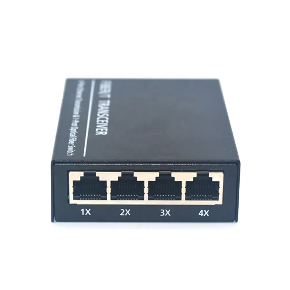 Fiber Network switch gigabit 4 port RJ45 1single mode SC fiber 20km optical ethernet hub