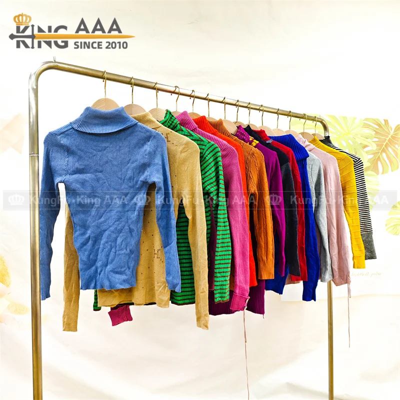 KINGAAA turtleneck sweater women florida used clothing bales used clothes wholesale ukay ukay bales for women