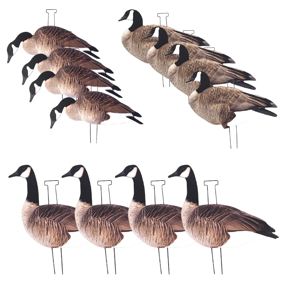 Environmentally Friendly and Recyclable Goose flocked  Decoy Silhouette Multiple Styles for Space-Saving Hunting