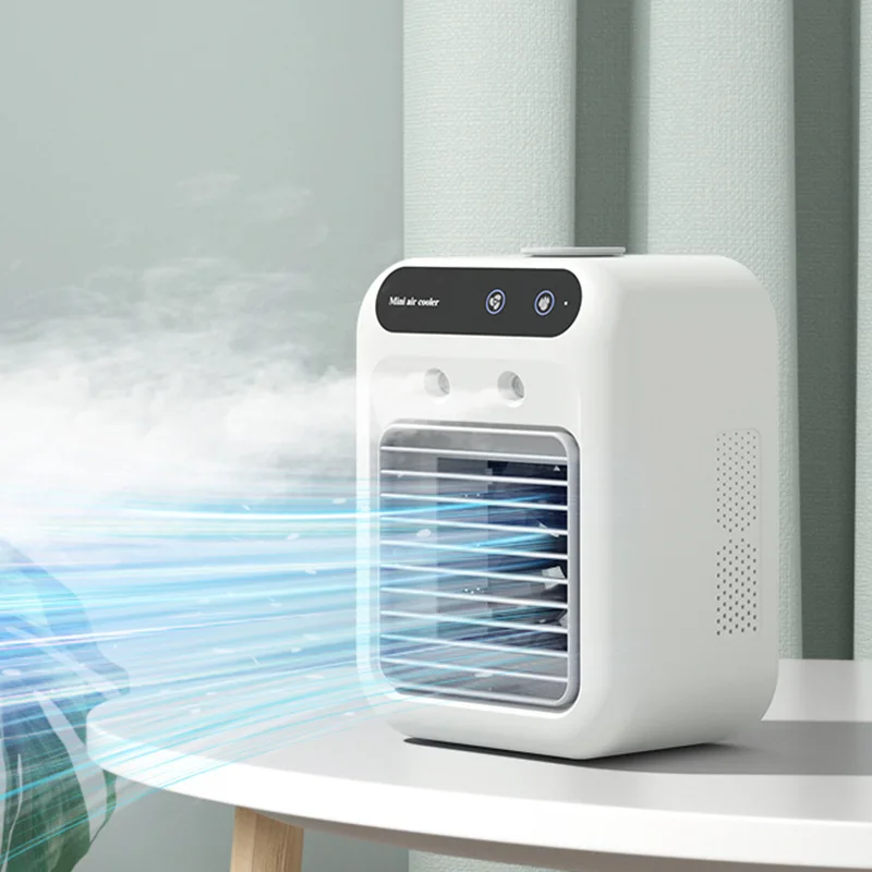J English USB spray humidification mini mini air conditioning fan Desktop water-cooled fan Dormitory mobile electric fan cooling