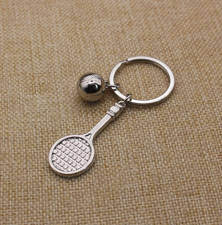 Bulk in Stock Blank Round Metal Keychain Silver Keyring with Custom Epoxy Sticker