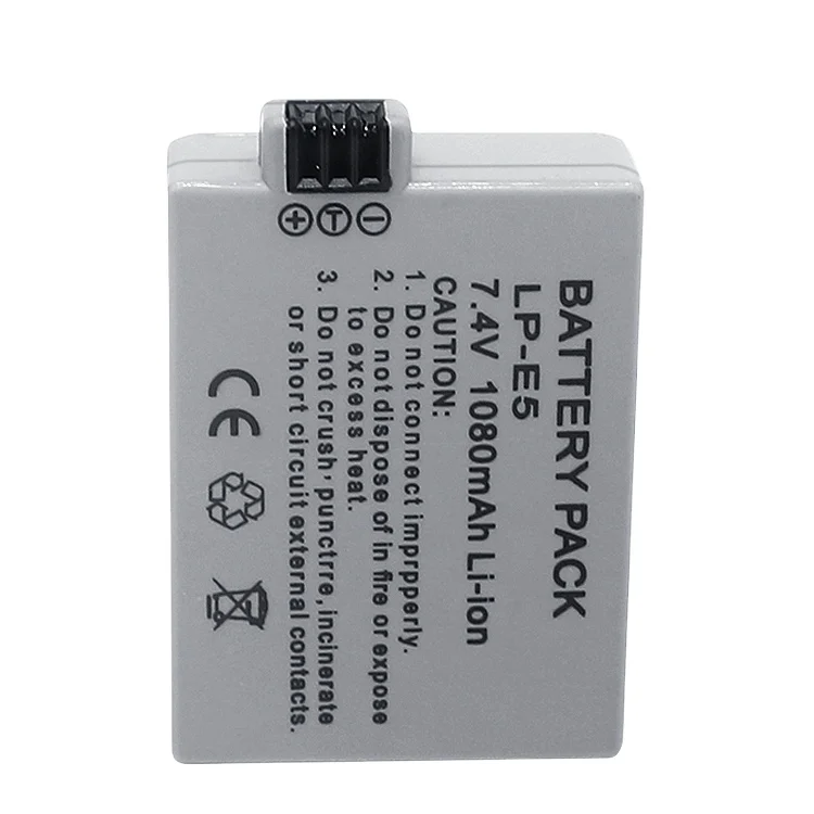 7.4v li-ion battery pack LP-E5 LPE5 for EOS Kiss X2 Rebel T1i 450d 500d 1000d dslr camera