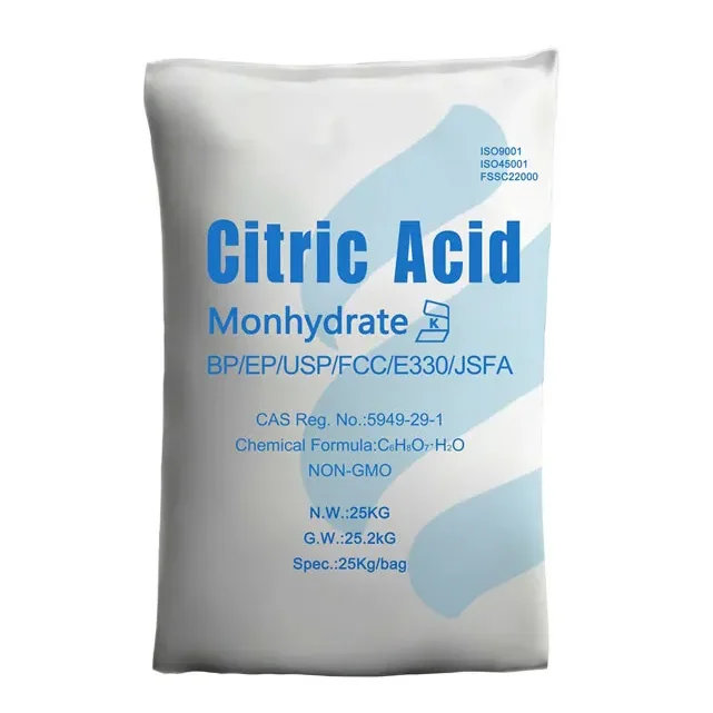 regulator cas 77-92-9 citric acid anhydrous bulk food grade citric acid monohydrate powder citric acid food grade 25 kg