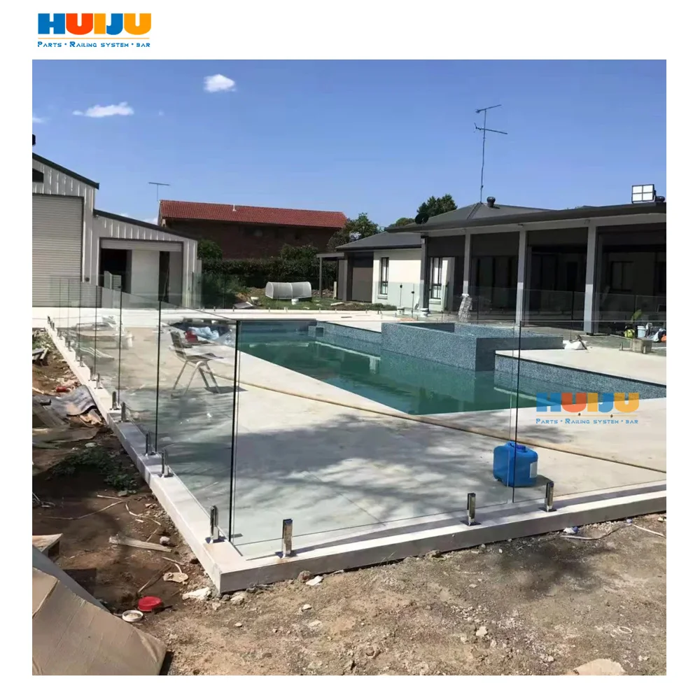 HJ Factory high quality custom outdoor competitive Price pglass spigot and glass spigot clamp for swimming pool Handrail