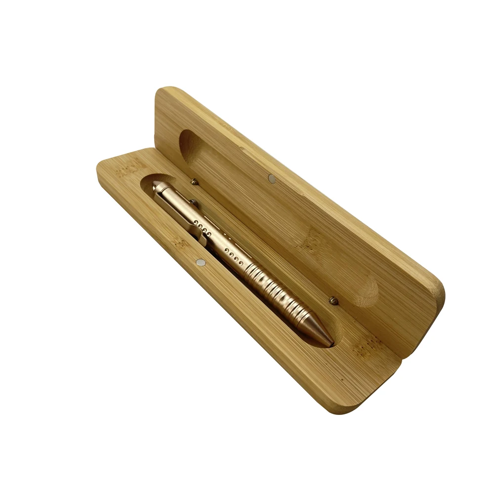 Custom Logo Mens Womens Multitool Titanium Bolt Pens with Wood Box