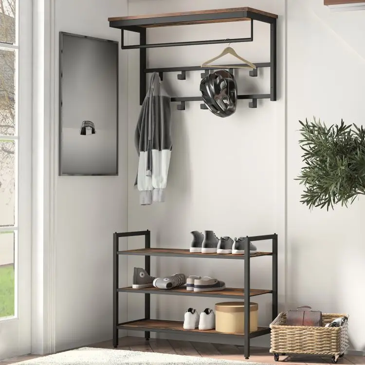 OEM 3 Tier Shoe Storage Rack with Shelf for Closet, Custom 3 Layer Shoe Stand Shelf for Entryway 8/12 Pairs Shoes Organizer