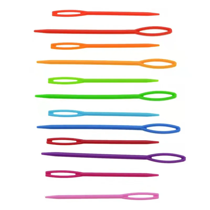 5.5cm Colorful Hand Sewing Tapestry Sweater Needles 100pcs/Bag Woolen Yarn Plastic Needles for DIY Safety E-commerce Stores