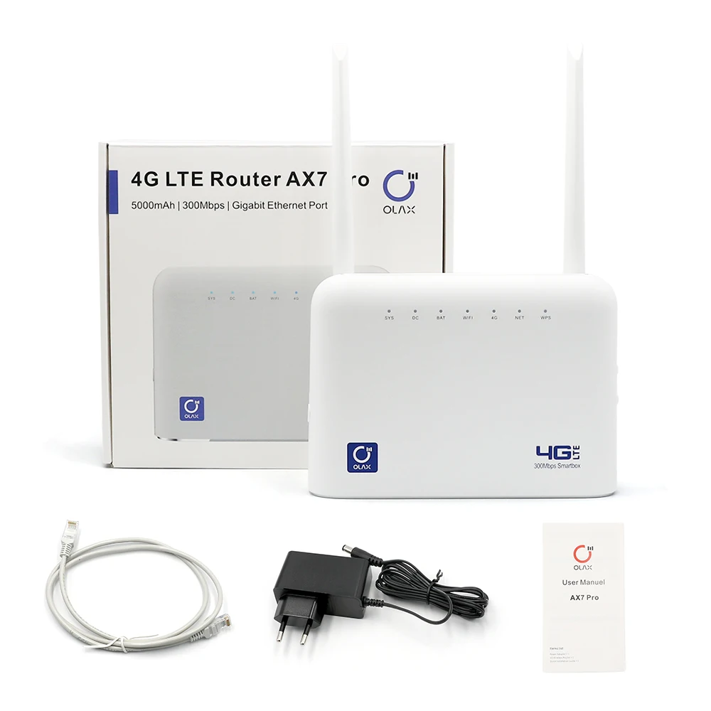 OLAX AX7 Pro 4g Router Antennas WiFi With Sim Card Modems g Lte Routers B1/3/5/7/8/20/38/40/41