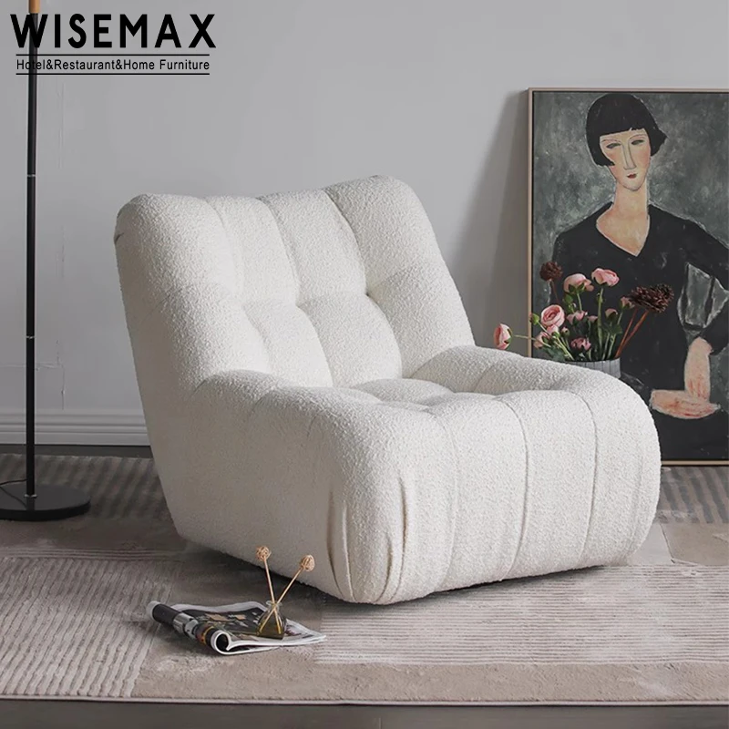 WISEMAX мебель модный шезлонг ленивый стул Тедди односпальный диван вращающийся металлический базовый для отдыха дома и офиса гостиной