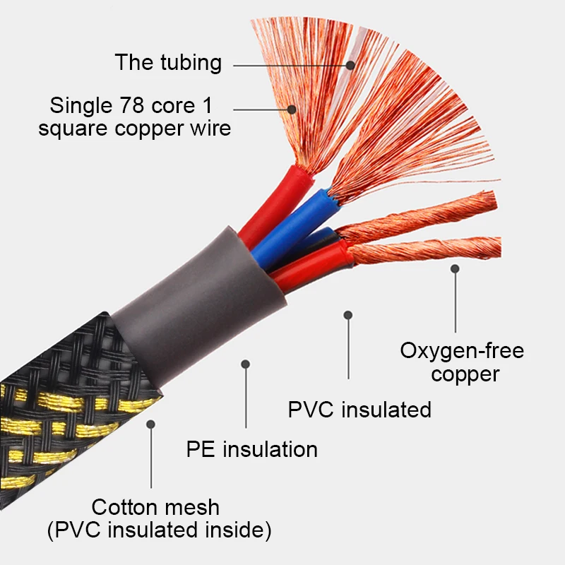 4 to 4 Banana Head OFC Speaker Cable Canare 4S8 Audio Cable HI-FI High-end Amplifier Speaker Cable
