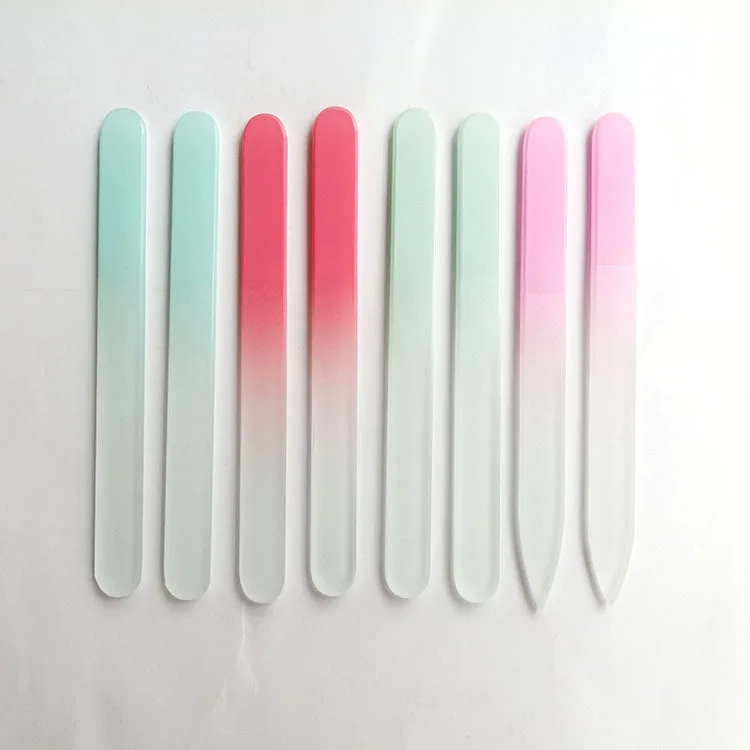 Cute Pink Baby Glass Nail File Clear Safety Finger Foot Nail File For Sale