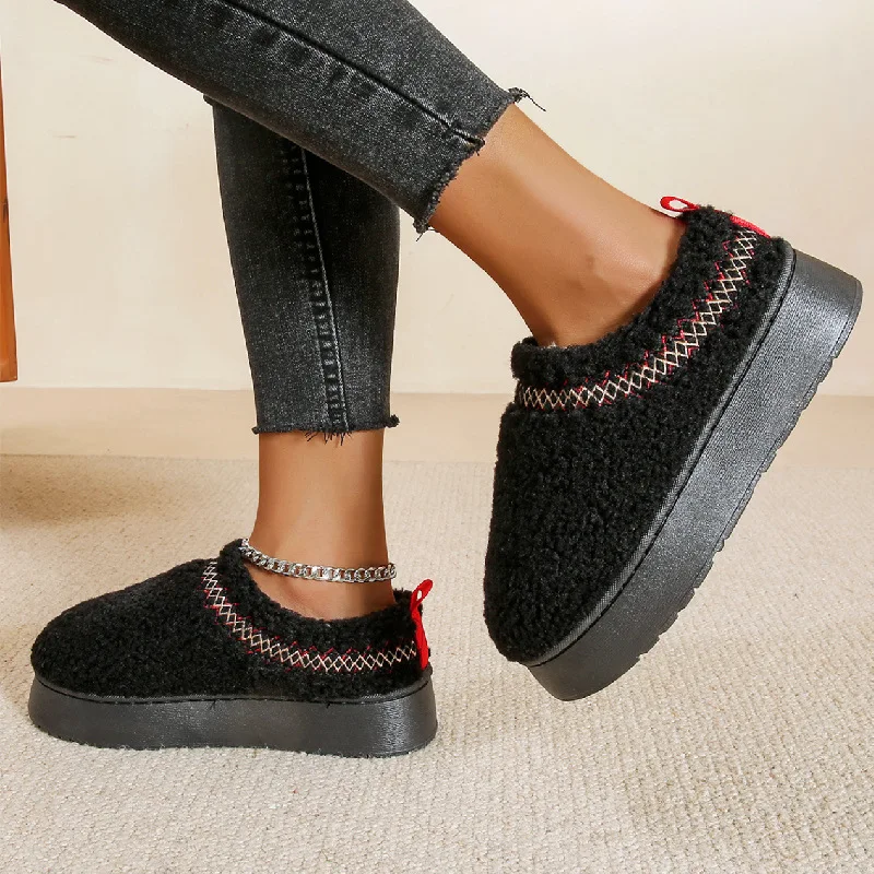 High Quality Latest Ladies Felt Custom Excellent Quality Winter Faux Fur Slippers Funky Slippers