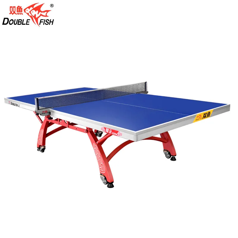  Двойные складные подвижные настольные теннисные столы Doublefish 328A ITTF для