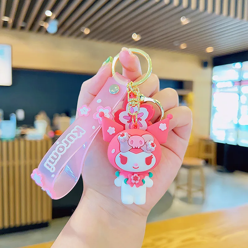 HECION Kawaii Sakura Mobile Phone Keychain Sanrio Cute Super Star Anime Cartoon Kitty Cat Hello Kitty Wiki Keychain