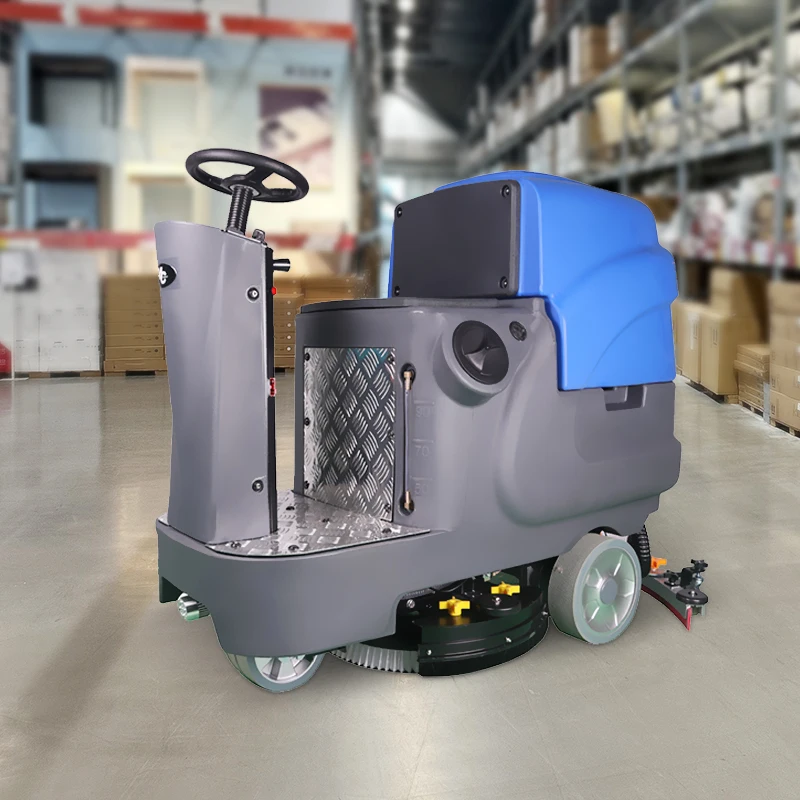 Professional floor scrubber machine ride on commercial floor scrubber dual-brush ceramic tile cleaning machines
