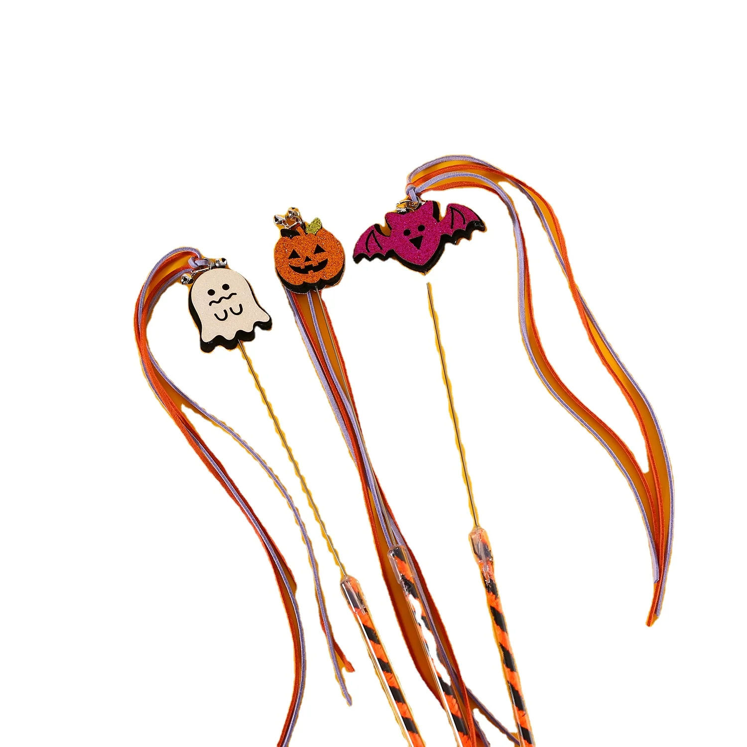 Wholesale Pet Teasing Hangings Interactive Teaser Stick Christmas Halloween Holiday Promotion Pet Toys cat Teaser