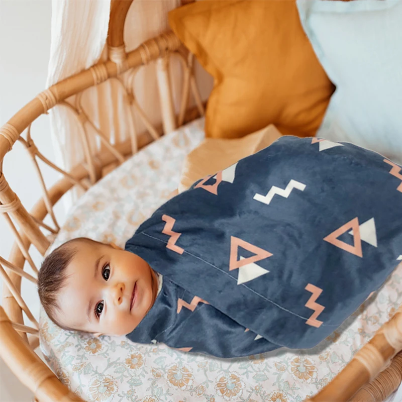 Hot Sale Super Soft 100% Polyester Custom Cartoon Printed Minky Fleece Baby Dot Blanket Minky Baby Blanket For Sublimation