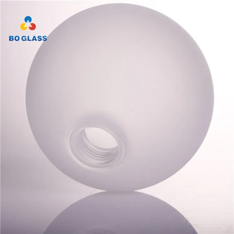 China Supplier LED Bulb Cover Lighting Globe High Quality High Borosilicate Frosted White Glass Globe Milk Opal Glass Lamp Shade