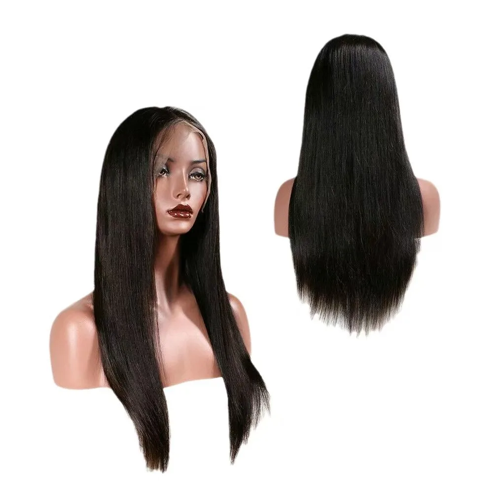 Season change Long straight hair High-Definition Transparent Hairline 180% Density Brazilian Remy Hair 13x4 Lace Front Wigs