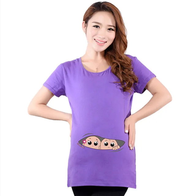 Maternity t shirts - 2020 new design maternity t shirt , cotton and printed women t-shirts