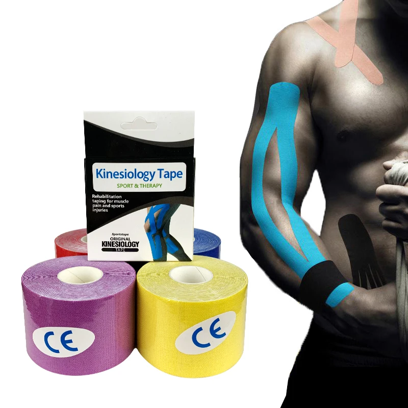 Wholesale price cotton waterproof cotton elastic athletic sports tape muscle kinesiology tape