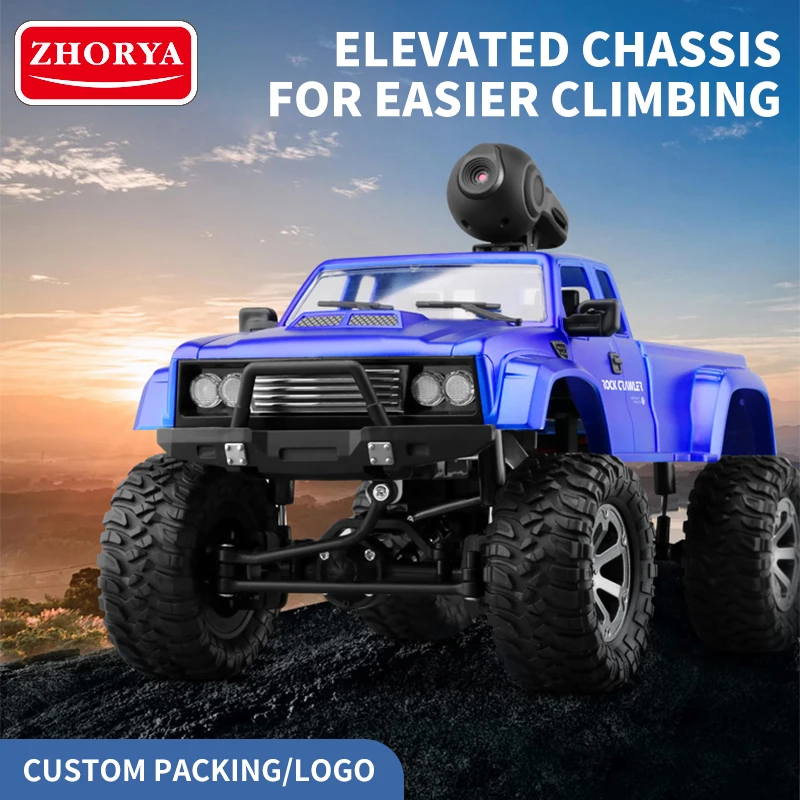 Zhorya 2.4G radio control toy 4WD pickup truck climbing military truck with WiFi HD Camera