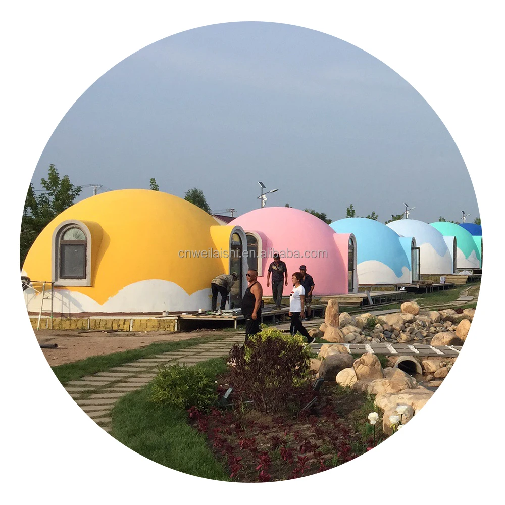 Cheap EPS Material Module house Structure Dome Prefab warmest home integrated graphene House round