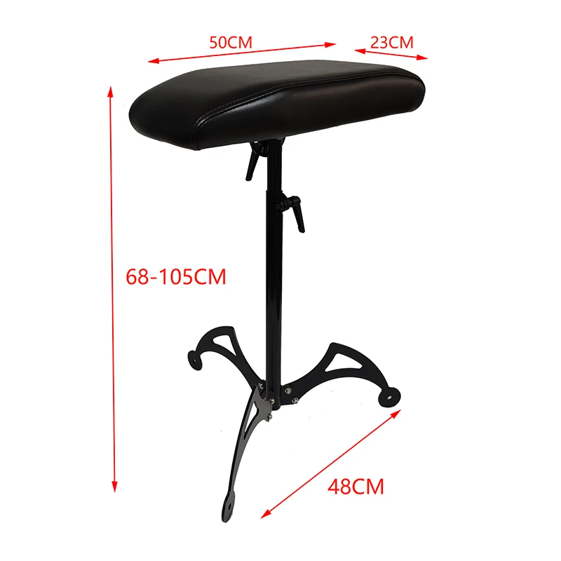 Оптовая продажа, удобный портативный черный подлокотник с регулируемой высотой для татуировок, подставка для штатива
