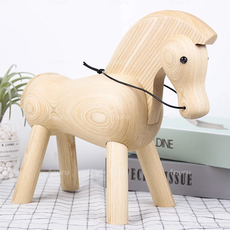 
handcrafted wood products carved kids wooden horse craft wood carving big horse figurine for decoration 