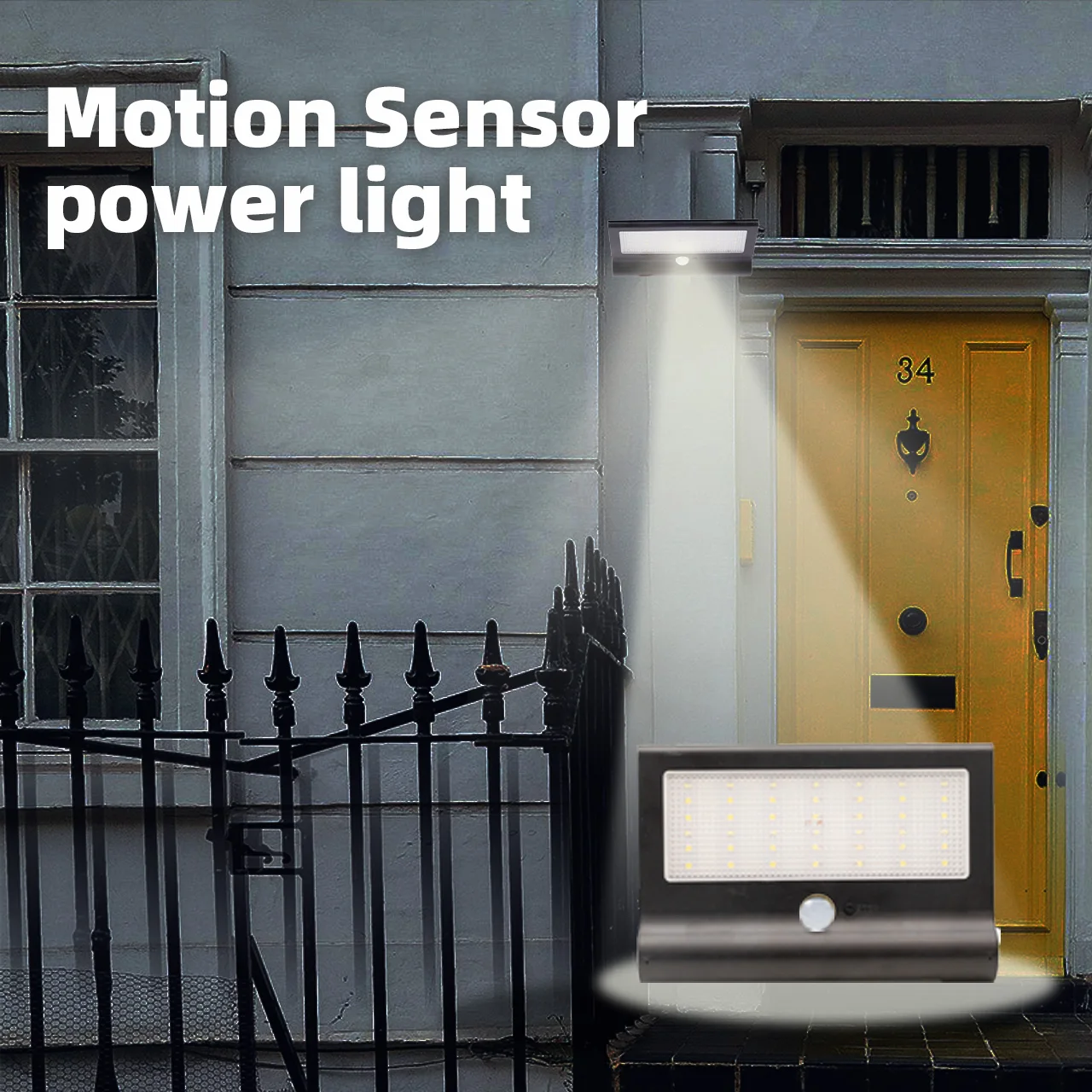 LED Outdoor Solar Powered Flood Light with Motion Sensor