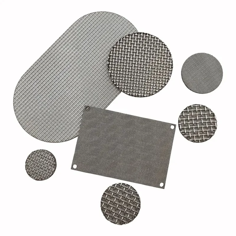 1-200 micron round stainless steel screen filter sintered mesh disc 316 304 Round Edge Covering Filter Discs