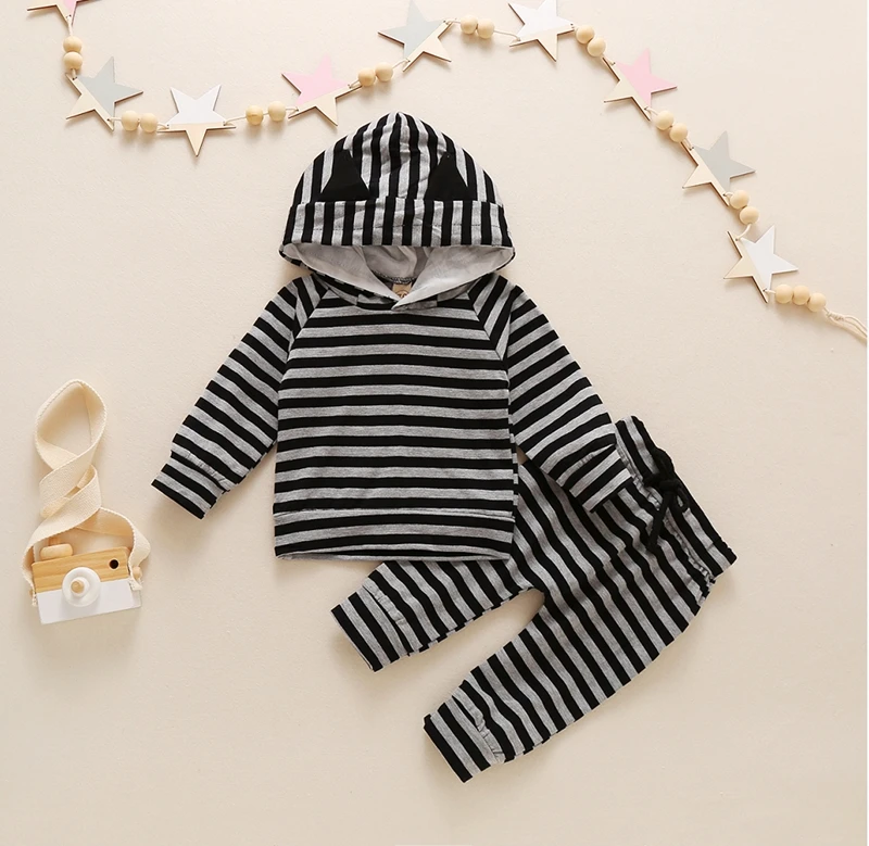 Newborn Baby Boy Clothes Little Brother Letter Print Short Sleeve Romper Pants Hat 3Pcs Outfits Set