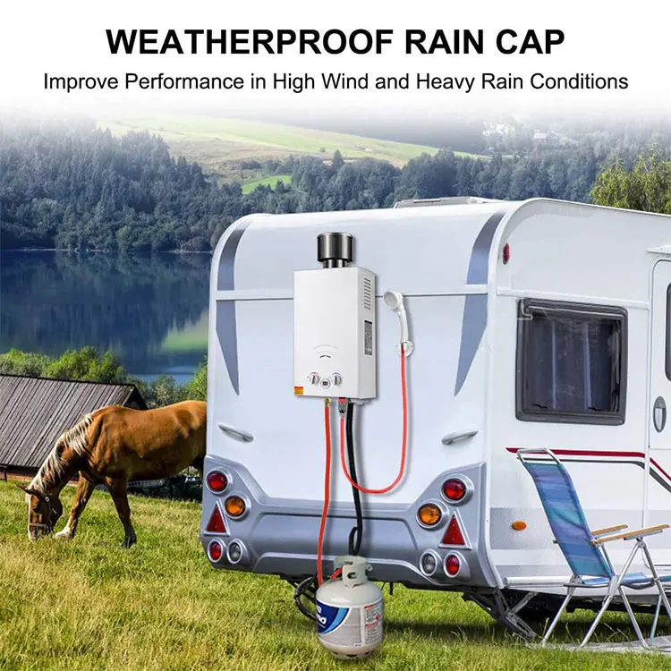 3V camping portable tankless liquid propane gas water heater