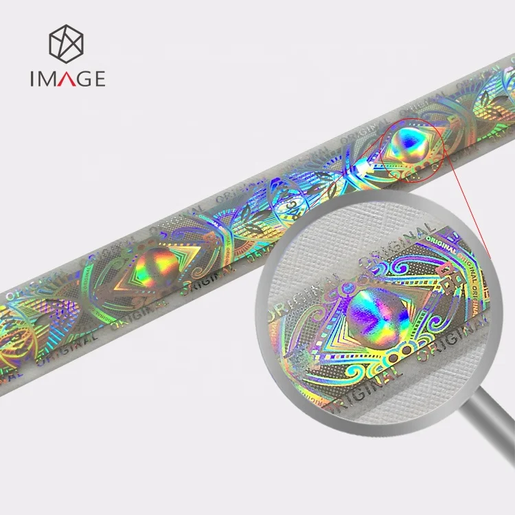 Spool Form Silver De-metalized Holographic Foil Strip for Printed Paper Label