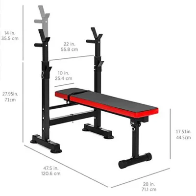 Factory Wholesale High Quality Adjustable Weight Barbell Fitness Bench Foldable Dumbbell Bench Press Strength Training