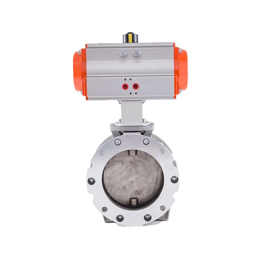 Diaphragm Type Regulating Stainless Steel Flow Control Set Pneumatic Dust Aluminum Butterfly Valve