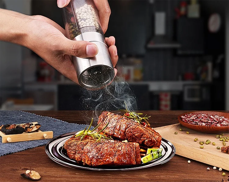 Kitchen Tools Premium Manual Stainless Steel Salt and Pepper Shaker Pepper Mill Seasoning Salt Pepper Grinder